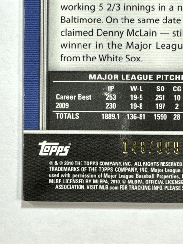 2010 Bowman Platinum #21 ~ Refractor ~ C.C. Sabathia ~ Yankees ~ 148/999 - Picture 8 of 11