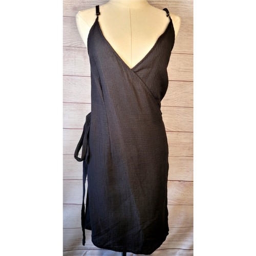 Suboo De Coup Mini Wrap Dress Black Size 2 Classic Goth Glamour Designer Party