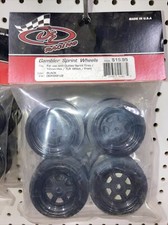 DE Racing Gambler Front Black Wheels 4Pcs w/ 12mm Hex / TLR Offset