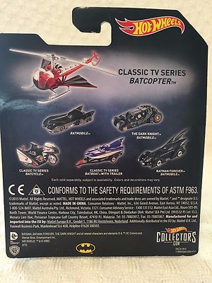 Hot Wheels Batman Classic TV Series Batcopter Die Cast Vehicle