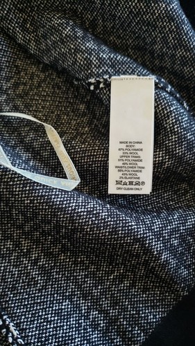 Kate Spade Out West Sleeveless Mod Plaid Sweater Dress Black/White Size X Small - Picture 11 of 11
