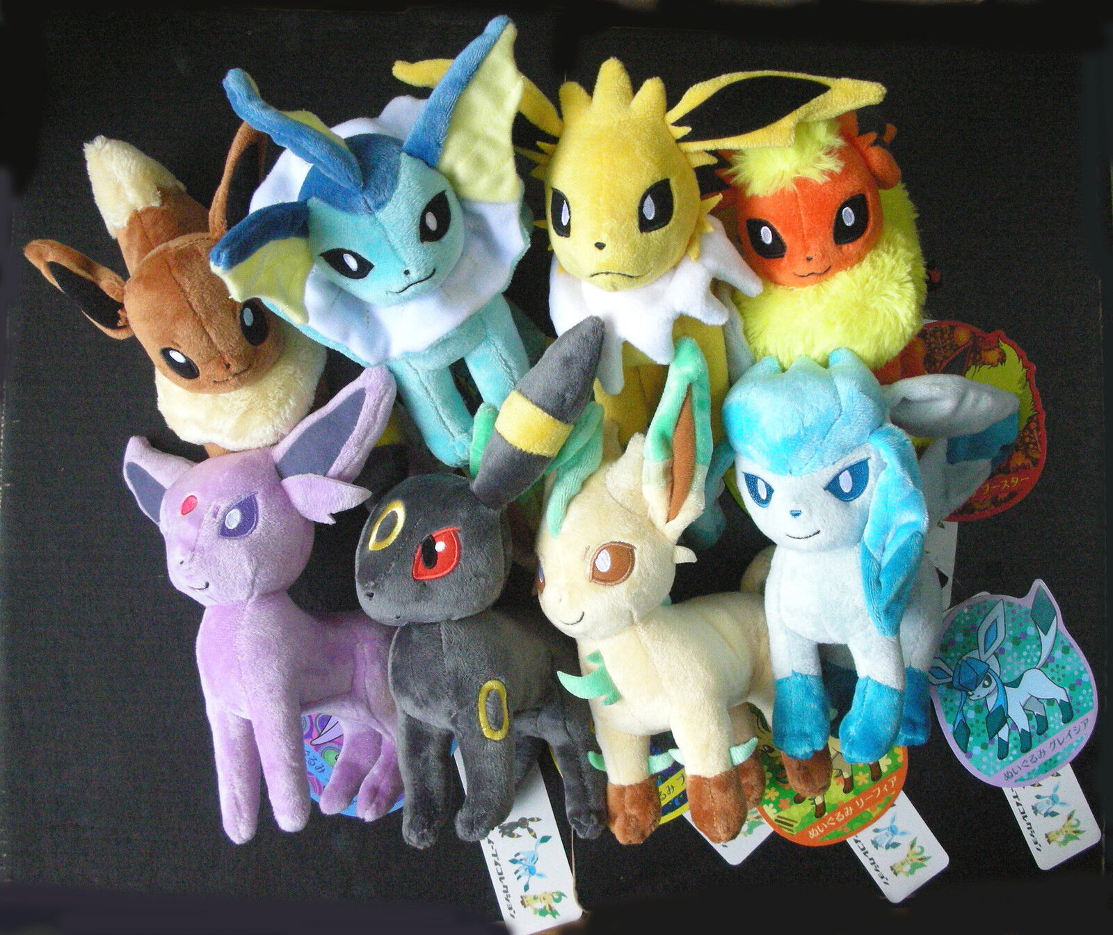 Eeveelutions Plush Doll Set of 9 Pokemon ALL STAR COLLECTION eevee Tagged  NEW JP