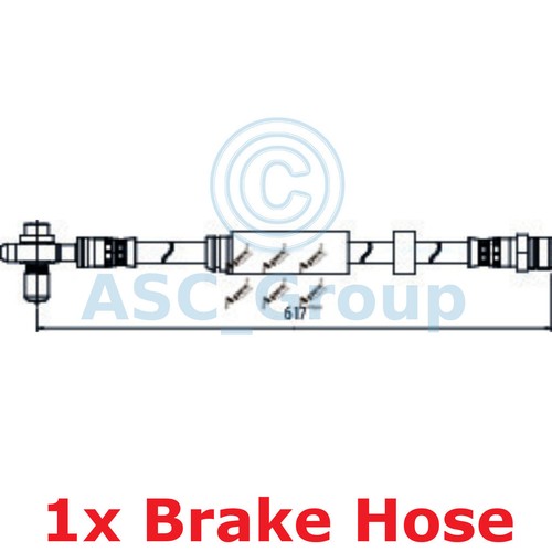 Apec BRAKING 617mm Bremsscheiben Bremssattel Flexible Gummi Schlauch HOS3944