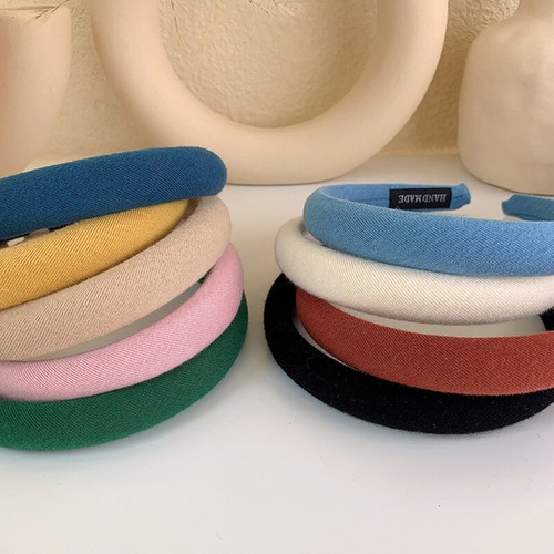 Damen Schwamm Stirnband gepolstert Haarband breiter Schwamm Haarreif Band Zubehör ☋ - Bild 10 von 30