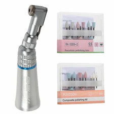 Dental Low Speed Latch Contra Angle Handpiece Porcelain/Composite Polishing Kit