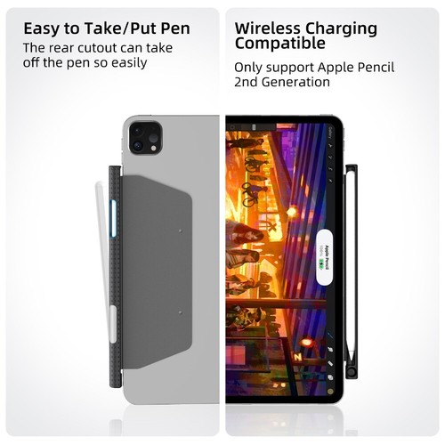 Smart Pencil Holder Folio Stylus Pouch New Pencil Case for Apple Pencil 1/2 - 第 4/8 張圖片