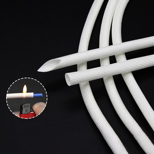 White/Black Expandable Braided Cable Sleeving 1-50mm Wire Harness Auto Sheathing - Picture 6 of 10
