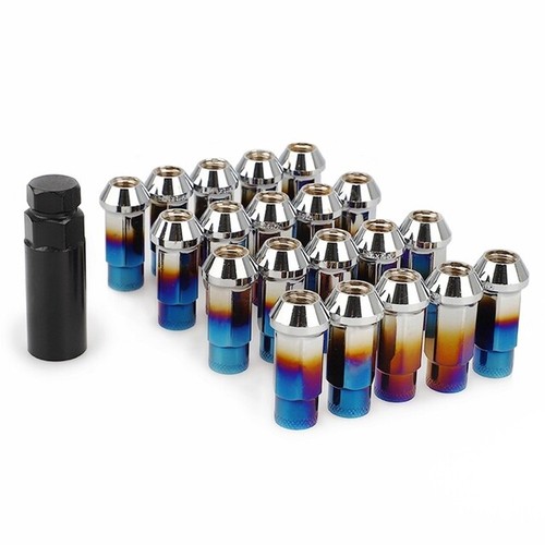20PCS Car M12x1.5 Open End Lug Nut Set 48mm Steel Wheel Nuts Bolts with Socket - Picture 20 of 21