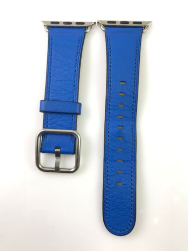 Original authentique Apple Watch boucle classique bracelet en cuir 40 mm 38 mm 41 mm S10 42 mm - Photo 36 sur 120