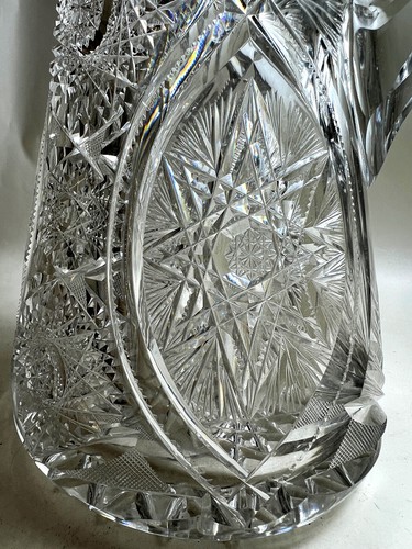 RARE THOMAS SHOTTON 13" Champagne Pitcher AMERICAN BRILLIANT PERIOD CUT GLASS - Picture 2 of 12