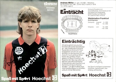 ANDREAS MÖLLER   Eintracht Frankfurt  Autogramm AK Autogrammkarte Fussball