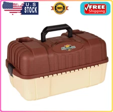 Large Fishing Tackle Box 7 Tray Full Travel Holder Pack Handle-Locking Hip Roof