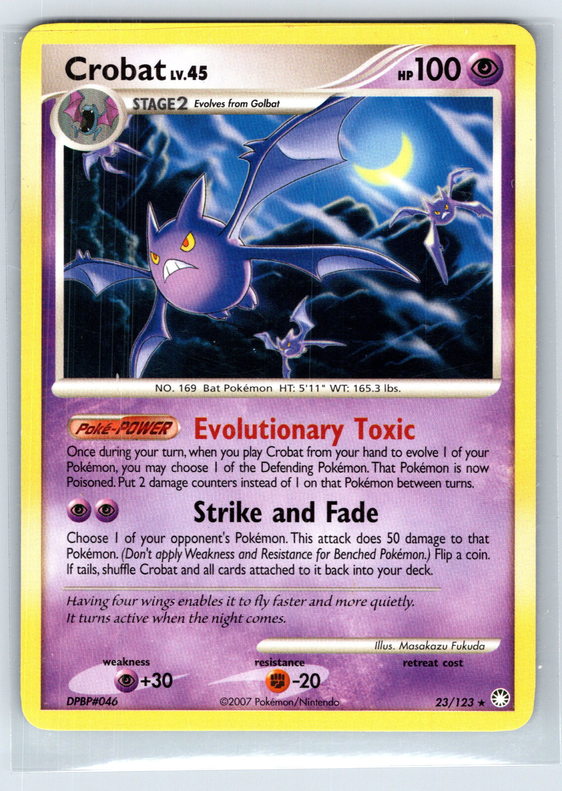 Crobat Mysterious Treasures Rare Non Holo 23/123 Pokemon Card LP
