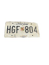 Vintage Maryland License Plate HGF-804