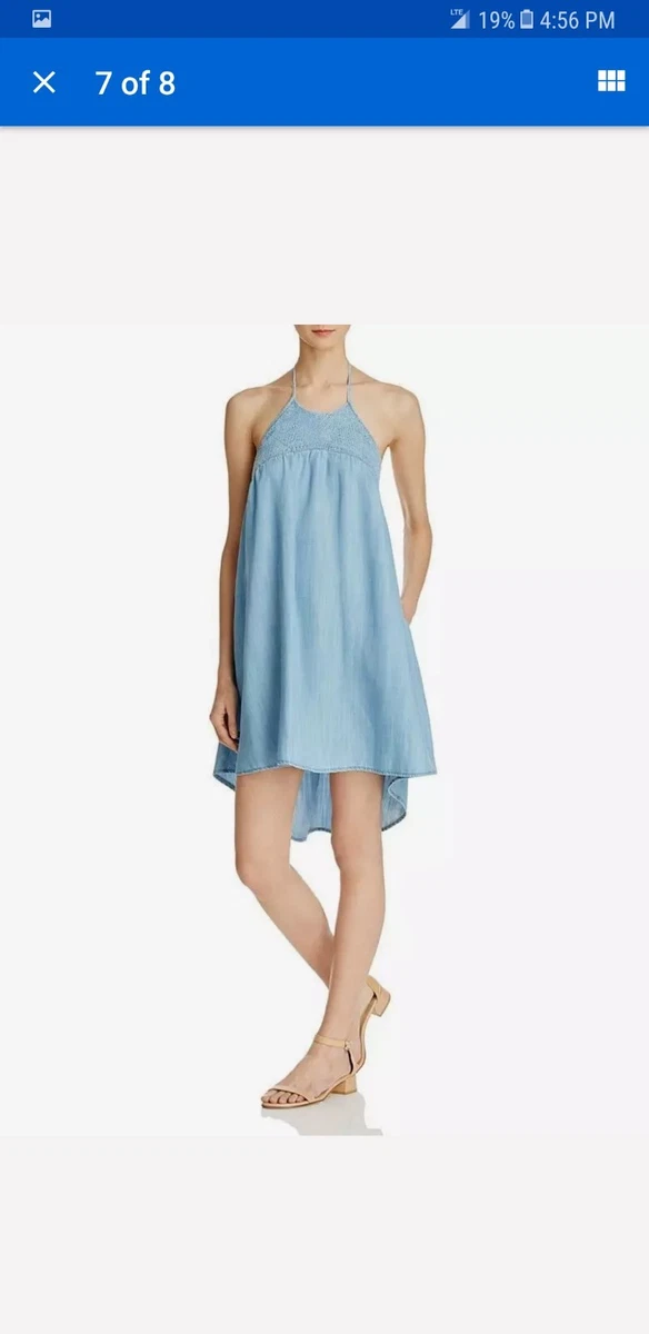 NWOT Cloth and Stone Bella Dahl Embroidered High Low Chambray Dress Sz S and M
