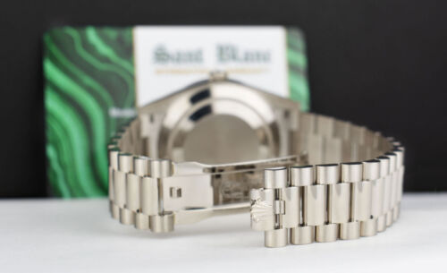 ROLEX White Gold Day Date 40 President Green Dial Smooth Bezel 228239 SANT BLANC - Picture 5 of 7