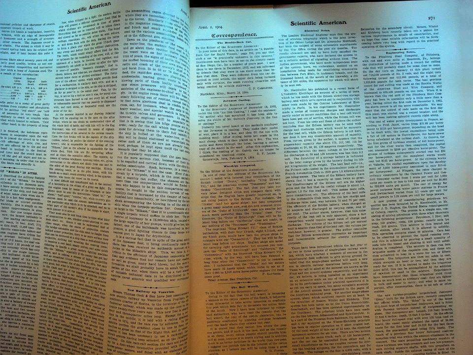 Scientific American April 2 1904 Japan Ship Mikasa Abruzzi Polar Expedition - Image 4 of 4