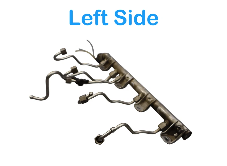 09-12 BMW F10 550i 750i 650i N63 4,4 L lado izquierdo del conductor riel de combustible con sensor OEM Foto 3 de 4