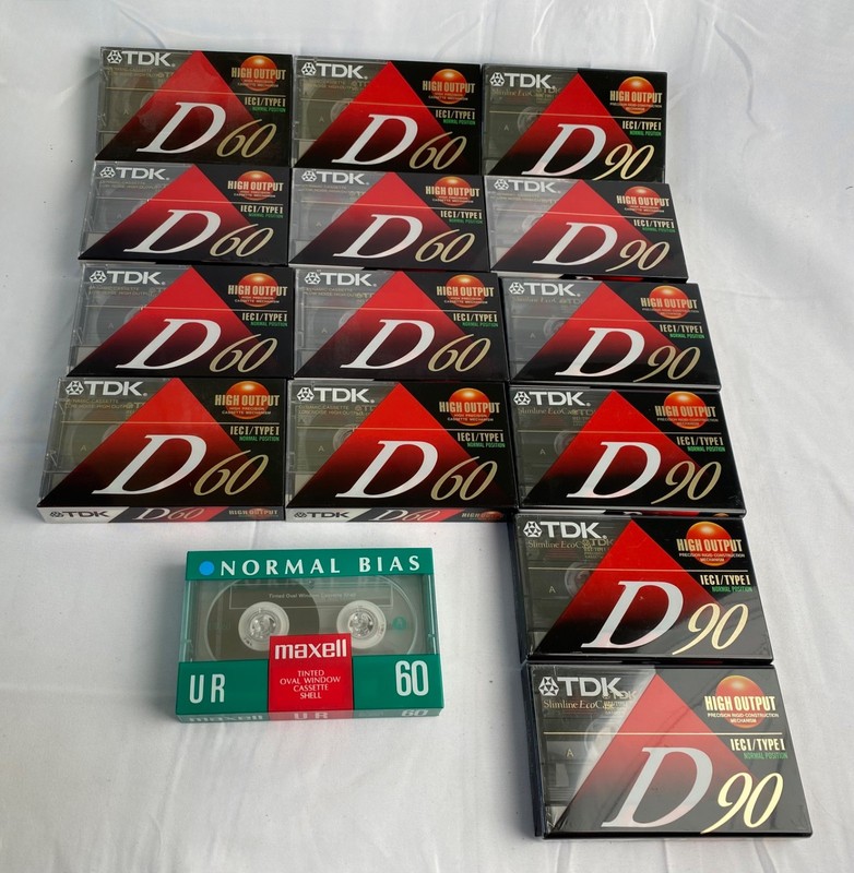 TDK D60 & D90  Brand New Recordable Blank Cassette Tape Lot D60 (8) D90 (6) plus