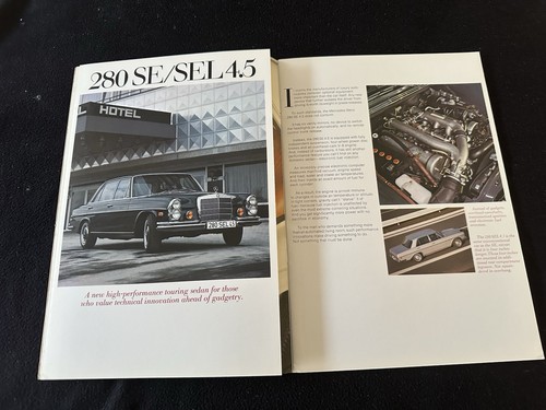 1972 Mercedes Benz S-class Catalog 280SE 300SEL 4.5 350 SL 600 350SL Brochure - Picture 5 of 15