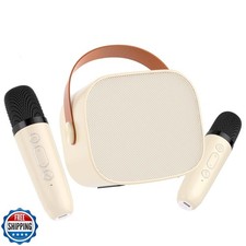 Mini Karaoke Machine for Kids Gifts for Girls Boys with 2 Wireless Microphone