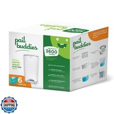 Pail Buddies Diaper Pail Refills 6 Count Compatible with Dekor Plus Diape