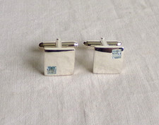 Beautiful Silver 925 Cufflinks with Blue Gemstone