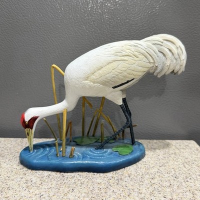 Danbury Mint Graceful Wader Sandhill Crane Bird Figurine 5 x7  Jeff Rechin EUC