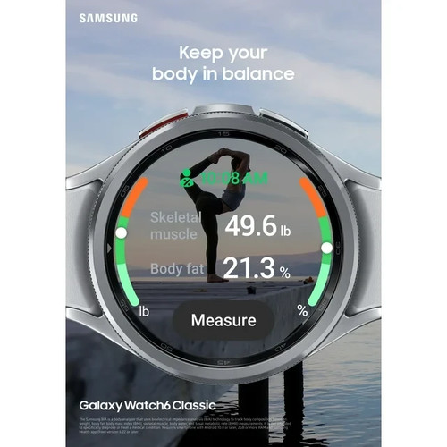 Montre connectée Samsung Galaxy Watch 6 Classic 43 mm noire WiFi Bluetooth neuve dans sa boîte avec bracelet - Photo 8 sur 8