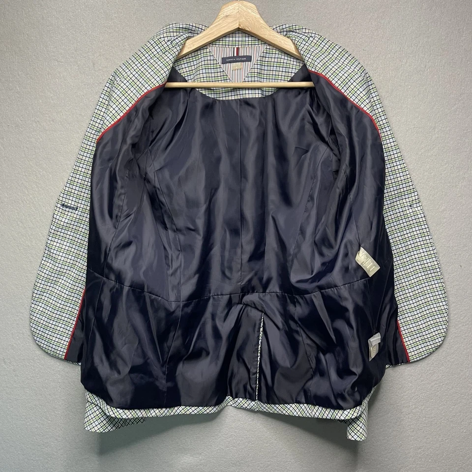 Blazer Tommy Hilfiger Mujer Cuadros a Cuadros Talla 6 Estilo Preppy Foto 4 de 4