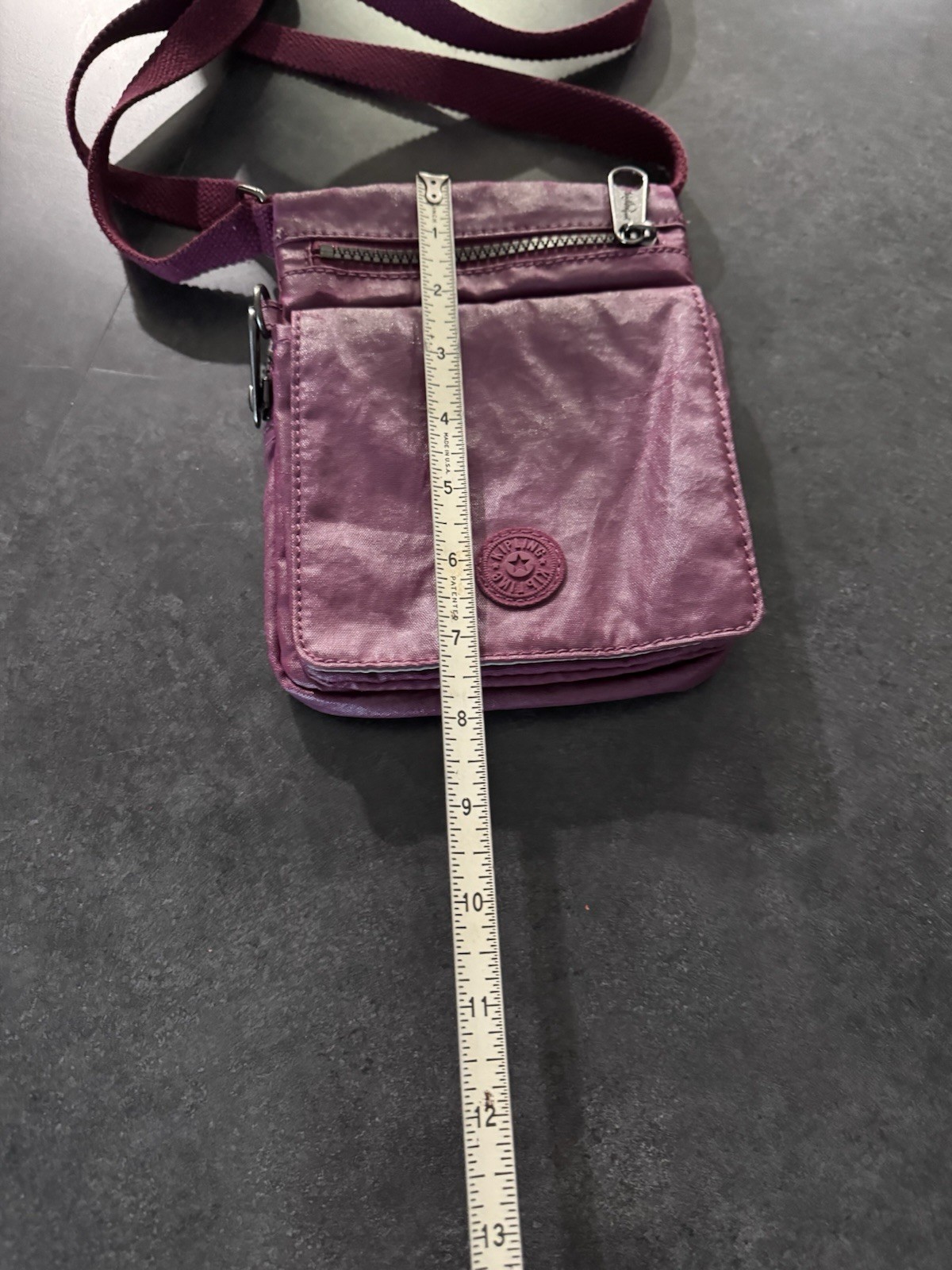 Kipling Small Pink Purple Ruby Square Crossbody O… - image 12