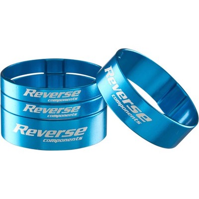 Reverse Ultralight Machined Aluminum Headset Spacer Set - Light Blue, 4 Pieces