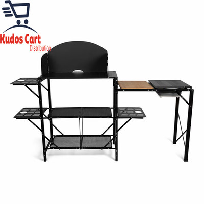 Kampa Slim Kochständer Campingtisch abnehmbares Seitenschneidebrett faltbar Spüle