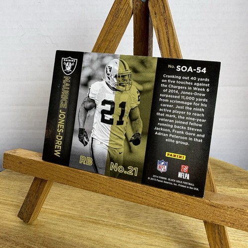 2014 Black Gold MAURICE JONES - DREW Seal Of Approval NFL SHIELD 027/149 RAIDERS - Picture 2 of 3