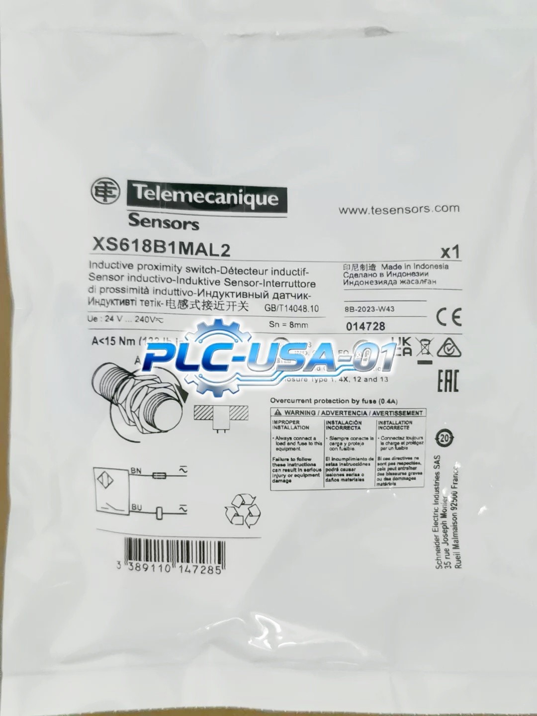 1PCS New Telemecanique XS618B1MAL2 XS6-18B1MAL2 Proximity Switch Fast shipping