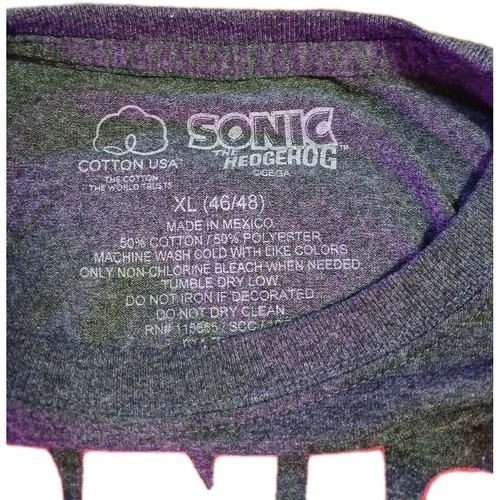 SEGA SONIC THE HEDGEHOG 1991 NO MORE GAMES GRAPHIC T SHIRT UNISEX CJARCOAL XL - Picture 2 of 3