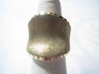 VERONESE 18K GOLD OVER STERLING SILVER WIDE CONCAVE SATIN FINISH RING - SZ 5 — photo 1