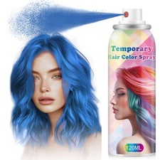 Temporary Hair Color Spray for Women and Kids, Natural Washable Blue Hair Dye Po