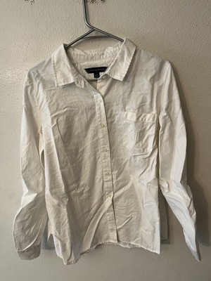 Men's Tommy Hilfiger's Button Down Dress Large  Shirt Long Sleeve white