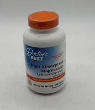 Doctor’s Best Magnesium Glycinate Lysinate 200mg 240 Tablets – High Absorption