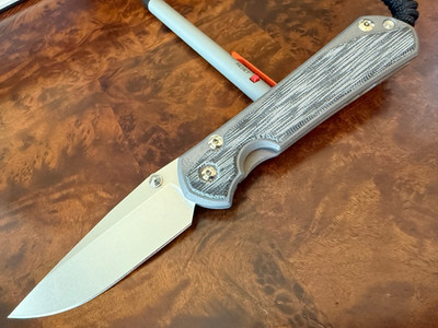 Chris Reeve Knives Large Sebenza 31 Drop Point Black Micarta L31-1200 DEMO MODEL