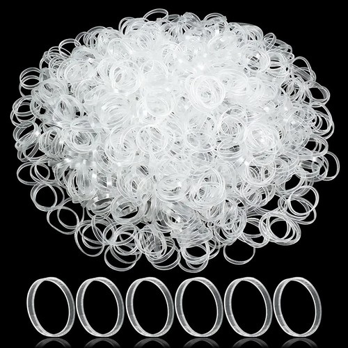 Clear Ponytail Ropes Rubber Bands Holder Elastic for Women Girls Bind Tie Holder - Picture 3 of 16