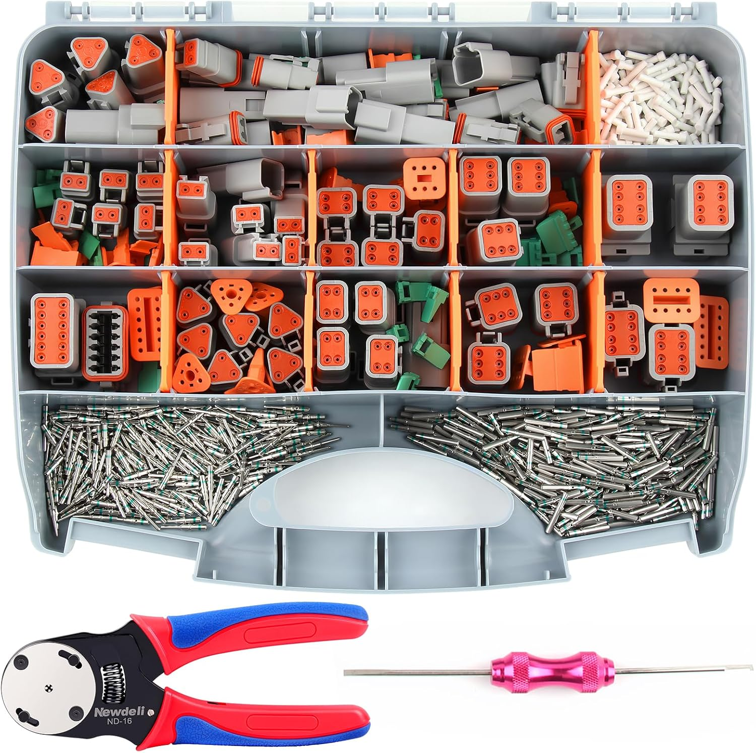 338 Pcs Deustch Connector Kit 2 3 4 6 8 12 Pin Connectors with Deutsch Crimping