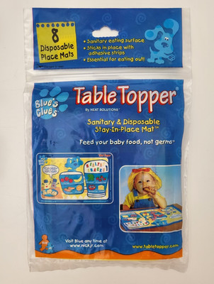 Vintage 2001 Blue's Clue's Table Topper Disposable Placemats NEW
