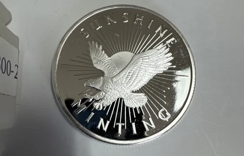 1 Troy oz Sunshine Minting .999 Fine Silver Round Mint Mark SI