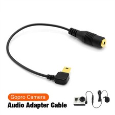 Mini USB to 3.5mm Microphone Adapter Audio Cable For Gopro Hero 4/3/3 Camera
