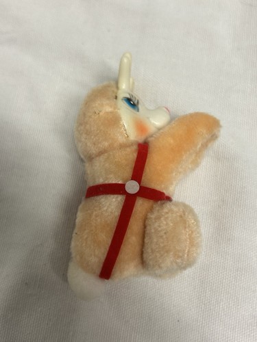 NEW Vintage Reindeer Plush Mini Toy Hugger Pencil Clip On Stuffed Animal Korea - Picture 4 of 5