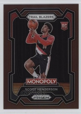 2023-24 Panini Prizm Monopoly Brown 45/249 Scoot Henderson #75 Rookie RC 17ac