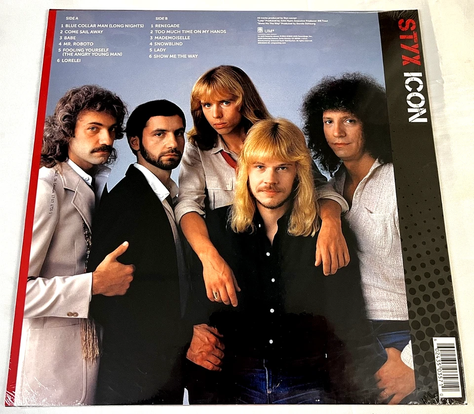 STYX - ICON - Greatest Hits Collection Orange Color Vinyl LP DeYoung SEALED New - Image 4 of 4