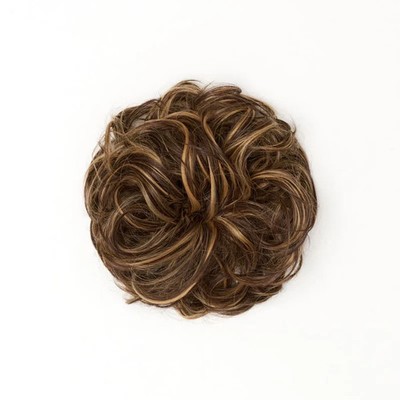 Gestrandetes großes Haar Scrunchie flickig wellig lockig Haarteil Wrap unordentlich Hochsteckfrisur Brötchen 